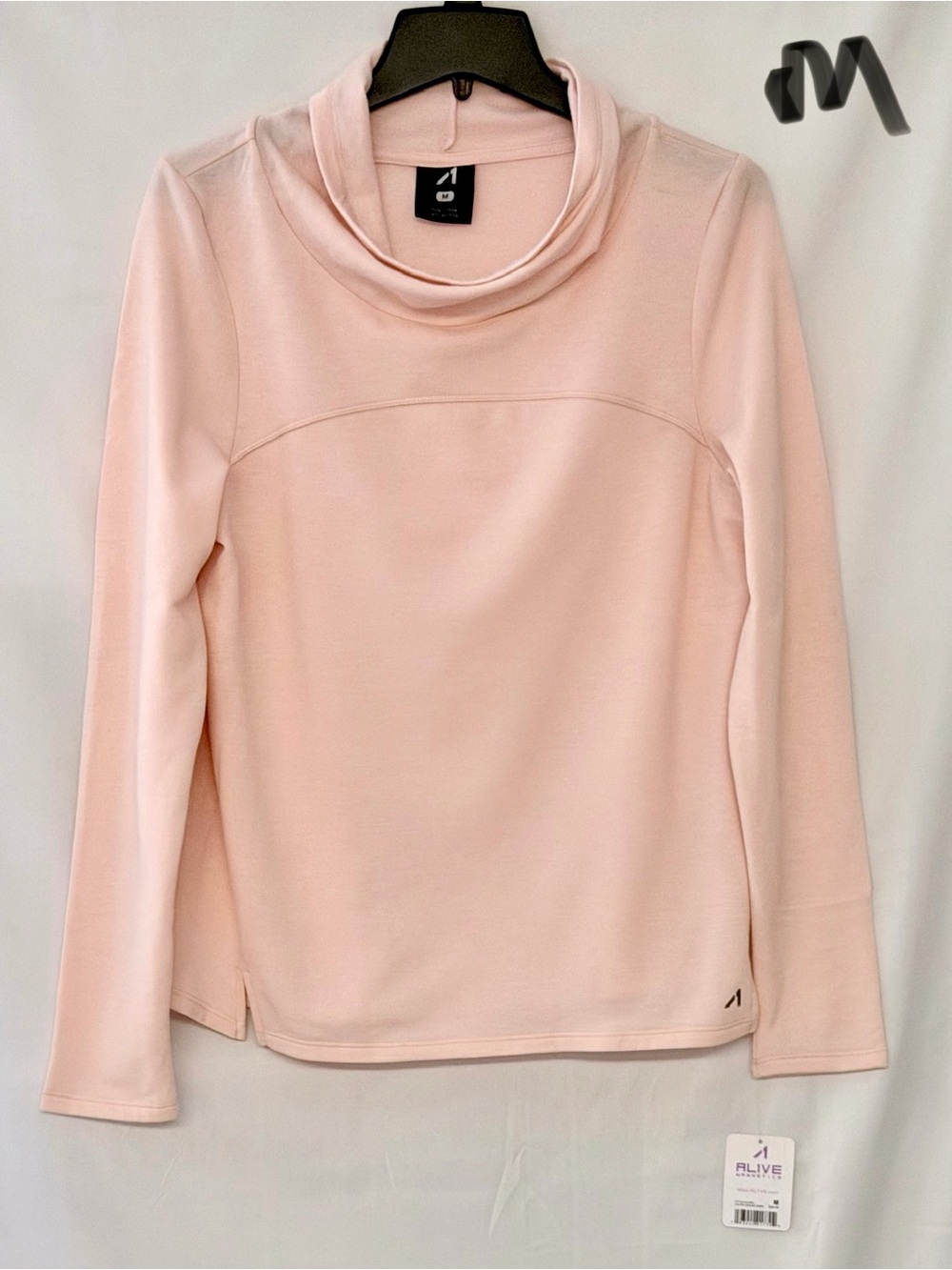 Light Pink Cowl-Neck Pullover Sweater